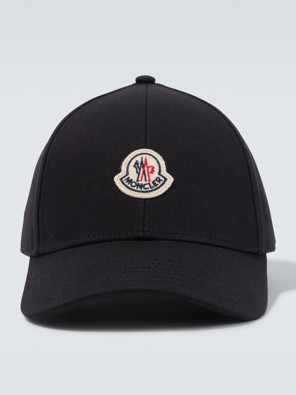 Moncler 100% Cotton Kid’s Logo-Patch Baseball Cap Size M Black Hat Unisex
